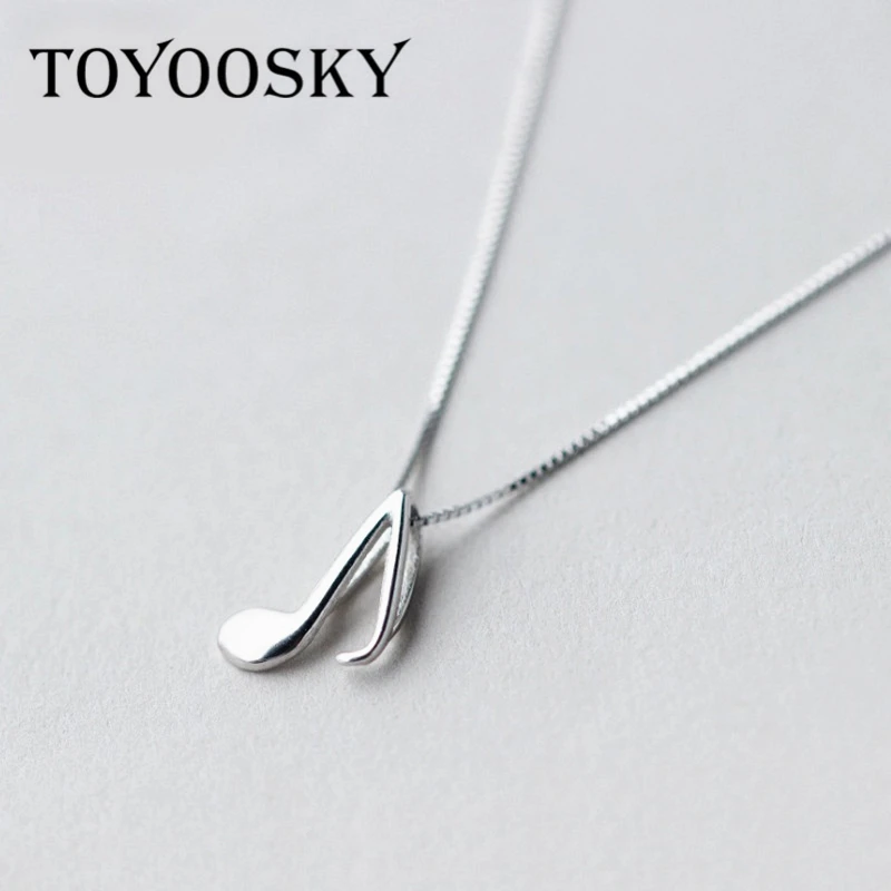 925 Sterling Silver Musical Note Necklace Pendants Short Clavicle Chains For Women Fashion Simple Jewelry
925 Sterling Silver Musical Note Necklace Pendants Short Clavicle Chains For Women Fashion Simple Jewelry