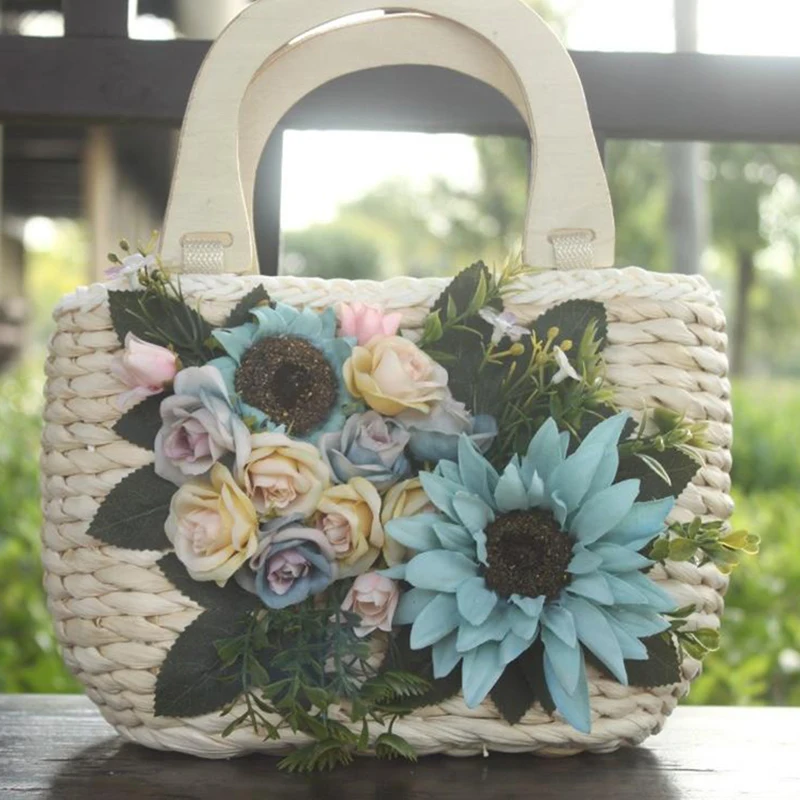 Women Woven Beach Handbag Artificial Flowers Shoulder Bag Summer Handmade Straw Bag For Women Travel Vacation Ladies Tote Bags
Women Woven Beach Handbag Artificial Flowers Shoulder Bag Summer Handmade Straw Bag For Women Travel Vacation Ladies Tote Bags