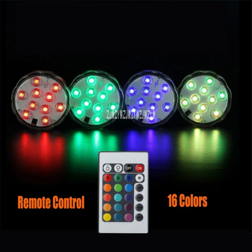New 100 X RGB 10 Colorful Led Submersible Light Battery Operated IP68 Waterproof Underwater Swimming Pool Wedding Party Lighting
New 100 X RGB 10 Colorful Led Submersible Light Battery Operated IP68 Waterproof Underwater Swimming Pool Wedding Party Lighting