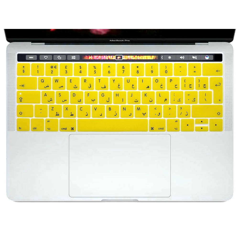 ЕС/Великобритания арабский силиконовый чехол для клавиатуры для нового MacBook Pro 13 "A1706 и Pro 15" A1707 2016 выпуск с сенсорной панелью
ЕС/Великобритания арабский силиконовый чехол для клавиатуры для нового MacBook Pro 13 "A1706 и Pro 15" A1707 2016 выпуск с сенсорной панелью
