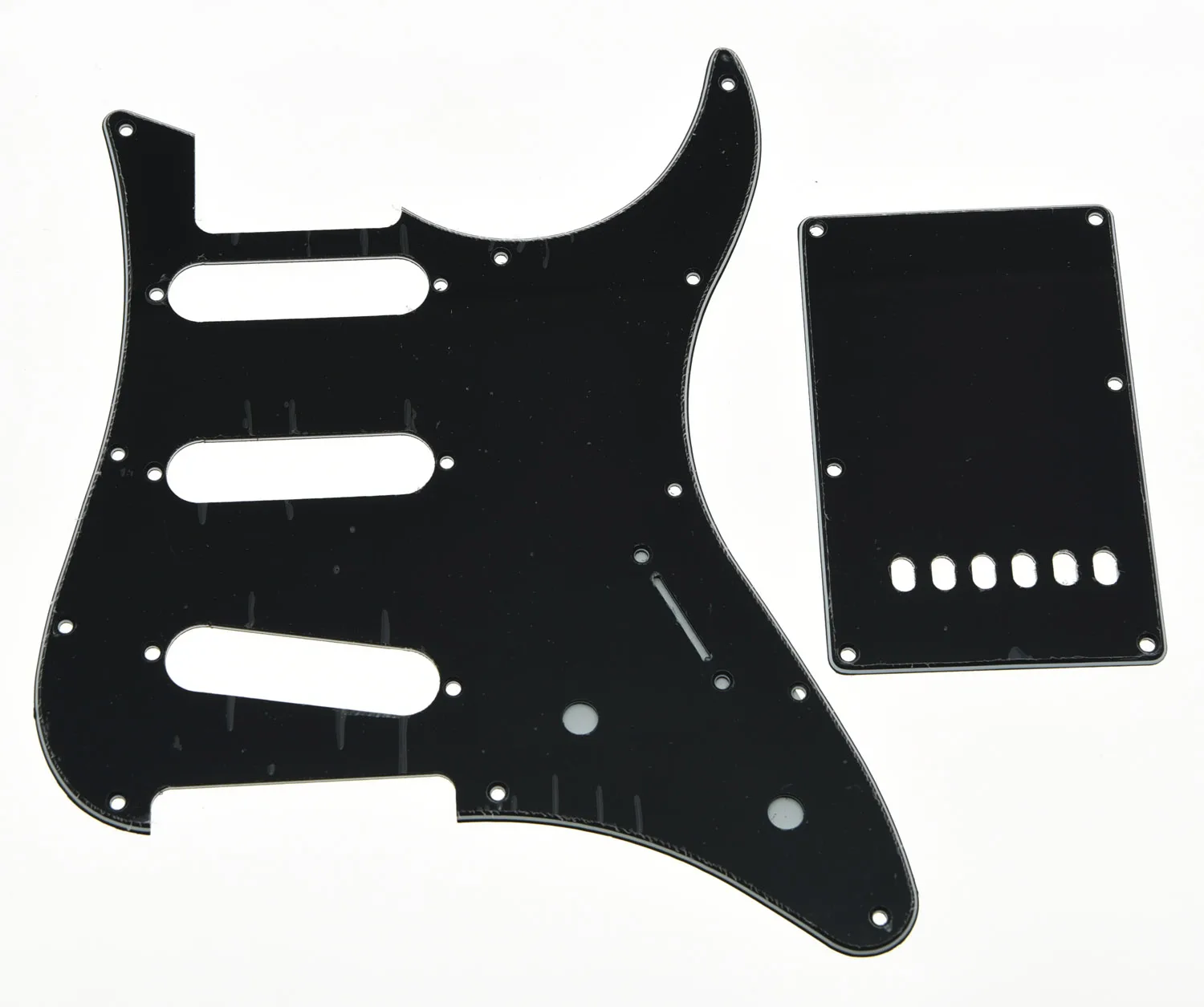 Черные 3 слойные Винты SSS Pickguard с задней пластиной для гитары Yamaha PACIFICA|sss pickguard|3 plyback