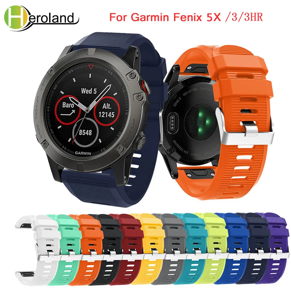 Hot 26MM Watchband Strap for Garmin Fenix 5X for Garmin Fenix 3/3 HR GPS Watch Quick Release Silicone Easyfit Wrist Band Strap
Hot 26MM Watchband Strap for Garmin Fenix 5X for Garmin Fenix 3/3 HR GPS Watch Quick Release Silicone Easyfit Wrist Band Strap