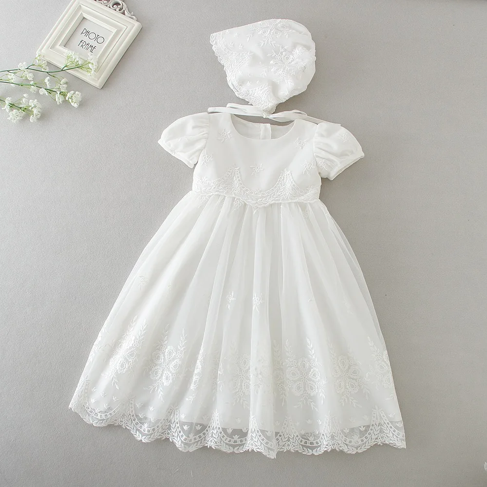 Elegant Toddler Girls Dresses with Hat Kids Short Sleeves Lace Christening Dress Baby Princess Baptism Dress
Elegant Toddler Girls Dresses with Hat Kids Short Sleeves Lace Christening Dress Baby Princess Baptism Dress
