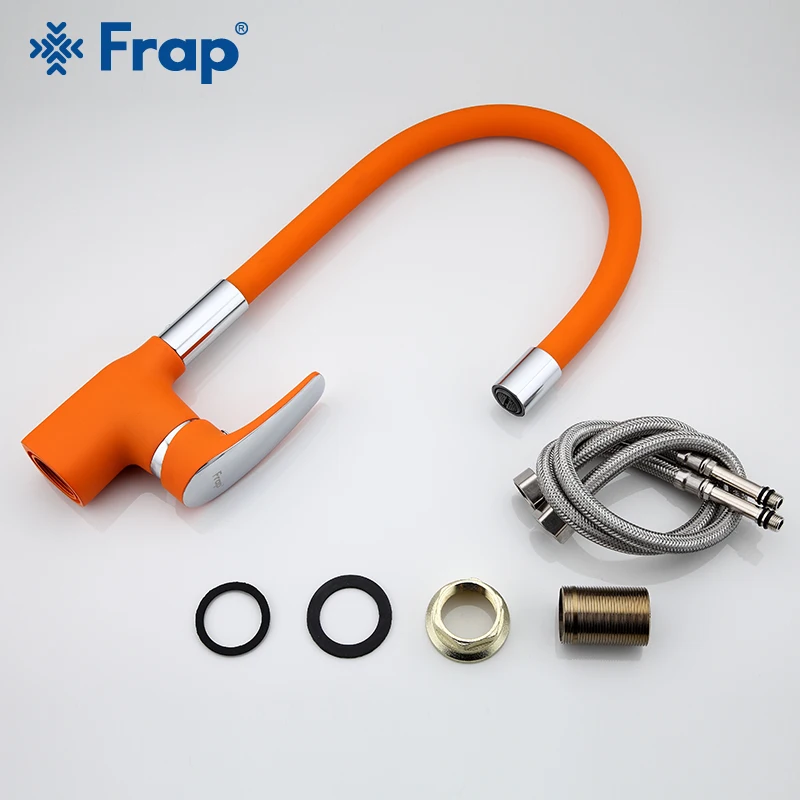 

Frap kitchen faucets Silica Gel Nose Any Direction Brass Kitchen mixer sink faucet Cold and Hot Water tap Torneira Cozinha Crane