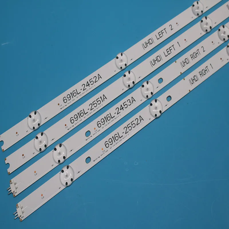 100% NEW 8pcs x 49" LED Backlight Strips for LG 49" TV V16 ART13 6916L-2451/2552A 2452/2453A UHD L/R
100% NEW 8pcs x 49" LED Backlight Strips for LG 49" TV V16 ART13 6916L-2451/2552A 2452/2453A UHD L/R