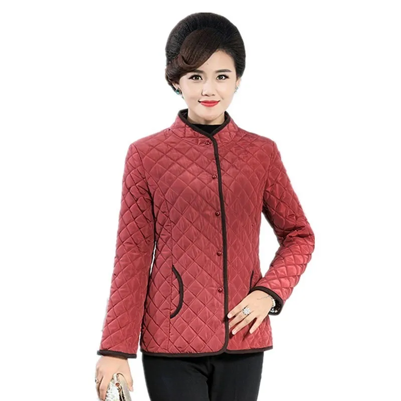 Thin Cotton Lined Jacket Autumn Winter New Middle-aged Mujer Plus Size Women Fashion Warm Quilted Coats Army Green
Thin Cotton Lined Jacket Autumn Winter New Middle-aged Mujer Plus Size Women Fashion Warm Quilted Coats Army Green