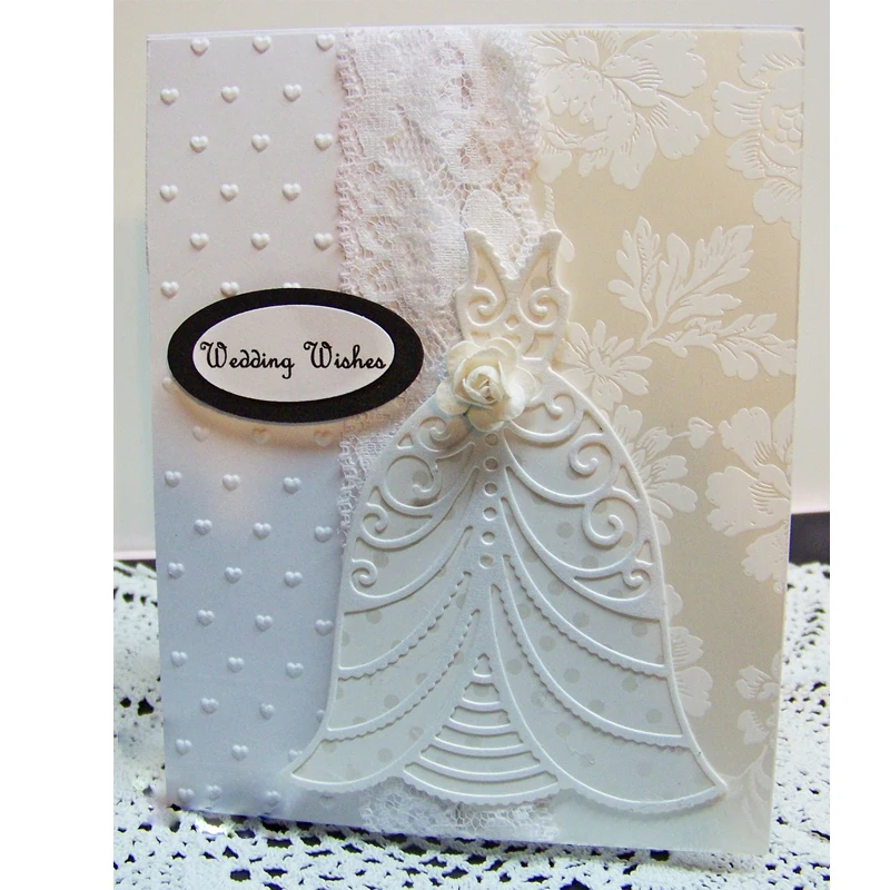 Wedding Dress Metal Cutting Dies Stencils For DIY Scrapbooking Decorative Embossing Suit Paper Cards Die Cutting Template
Wedding Dress Metal Cutting Dies Stencils For DIY Scrapbooking Decorative Embossing Suit Paper Cards Die Cutting Template
