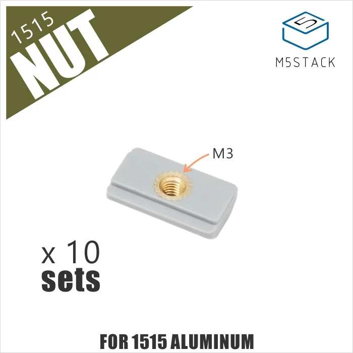 M5Stack Slide Nut for 1515 Aluminum Profile 10pcs a Set Compatible with M3 Screws M5 PCD Pick-Cut-Drill Machine
M5Stack Slide Nut for 1515 Aluminum Profile 10pcs a Set Compatible with M3 Screws M5 PCD Pick-Cut-Drill Machine