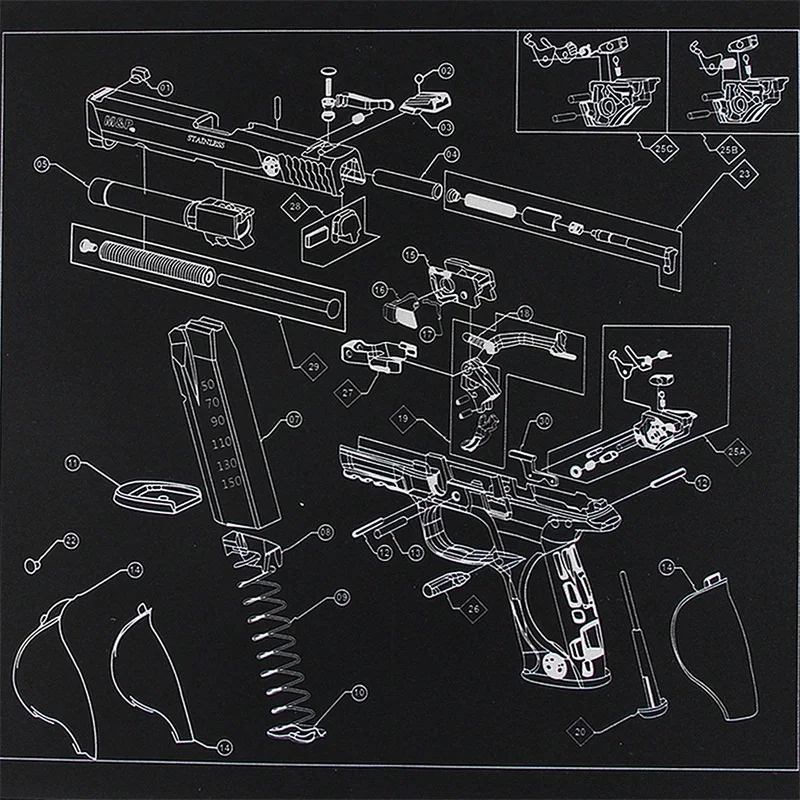 Cleaning Mat Gun Waterproof Non-Slip Cleaning Carpet with Instructions Armourist Hunting Accessory Rubber Bench Mat RL37-0087
Cleaning Mat Gun Waterproof Non-Slip Cleaning Carpet with Instructions Armourist Hunting Accessory Rubber Bench Mat RL37-0087