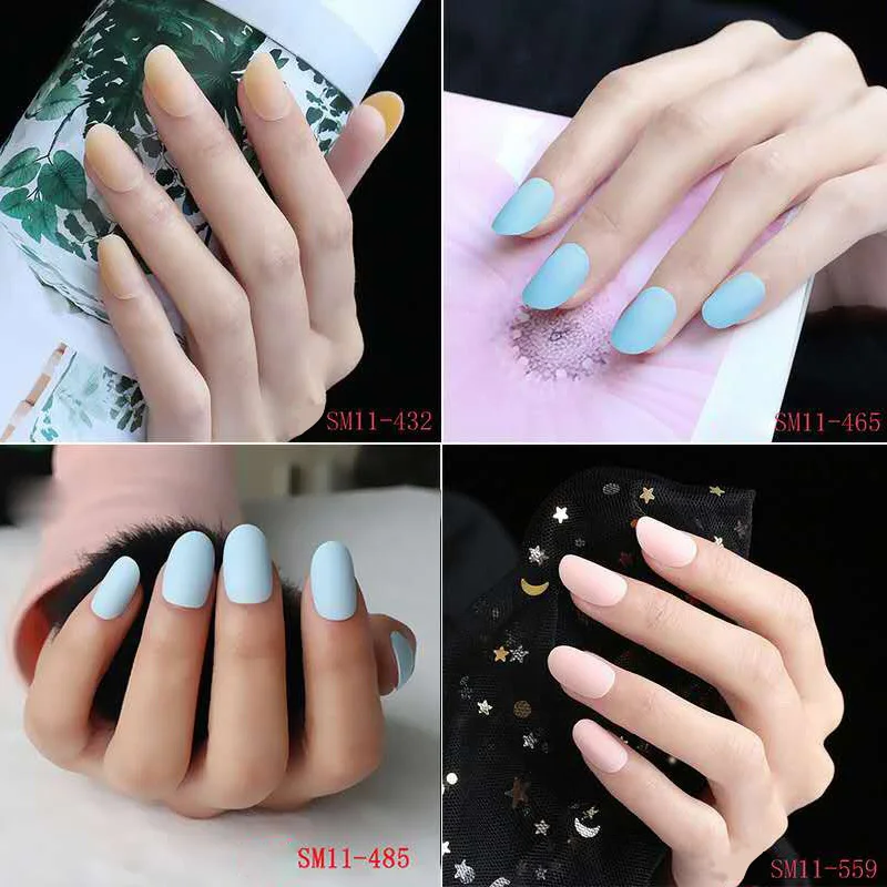 24Pcs Women False Nails Tips DIY Solid Color Matte Frosted Round False Nails SSwell
24Pcs Women False Nails Tips DIY Solid Color Matte Frosted Round False Nails SSwell