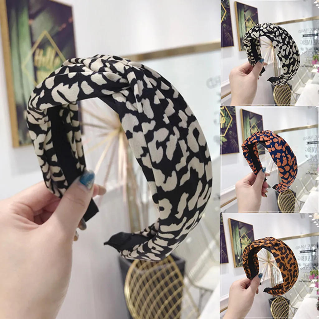Аксессуары для волос женщин scrunchie Женская милая повязка ободок Топ узел модная