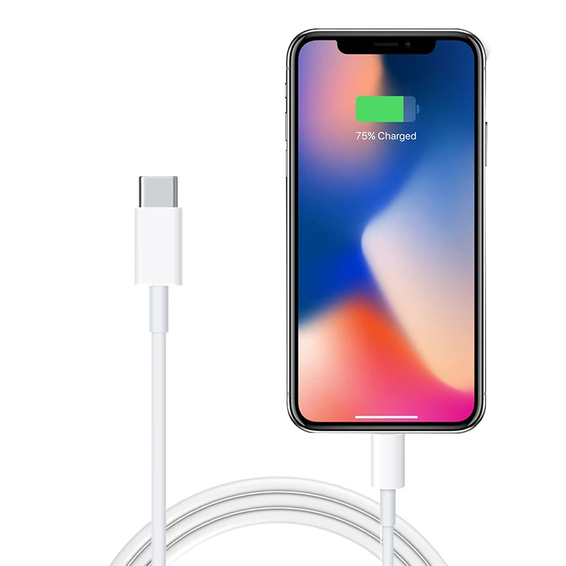 Оригинальный PD кабель для быстрой зарядки Apple iPhone 8 Plus X XS Max iPad Pro подлинный 1 м