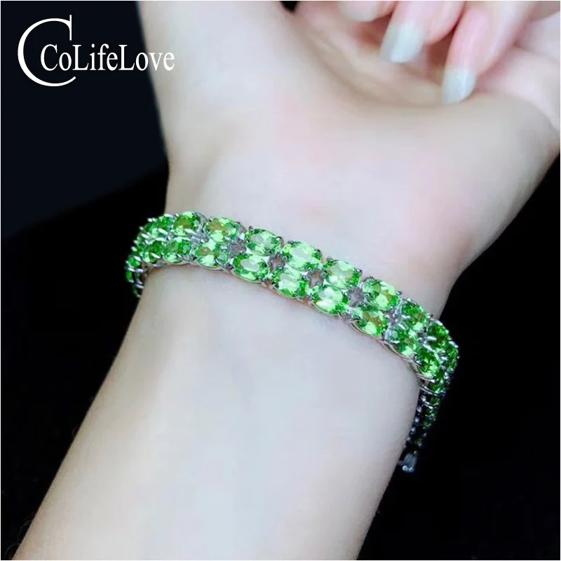 CoLife Jewelry Double Rows Silver Bracelet with Gemstone 50 Pieces Natural Peridot Bracelet Solid 925 Silver Peridot Jewelry
CoLife Jewelry Double Rows Silver Bracelet with Gemstone 50 Pieces Natural Peridot Bracelet Solid 925 Silver Peridot Jewelry