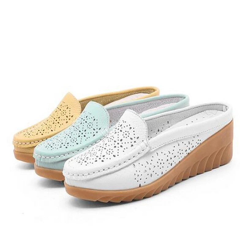 RUSHIMAN Women'S Sandalss Summer New Hollow Out Shallow Leather Slippers Casual Slip-On Wedges Sandals For Mother
RUSHIMAN Women'S Sandalss Summer New Hollow Out Shallow Leather Slippers Casual Slip-On Wedges Sandals For Mother