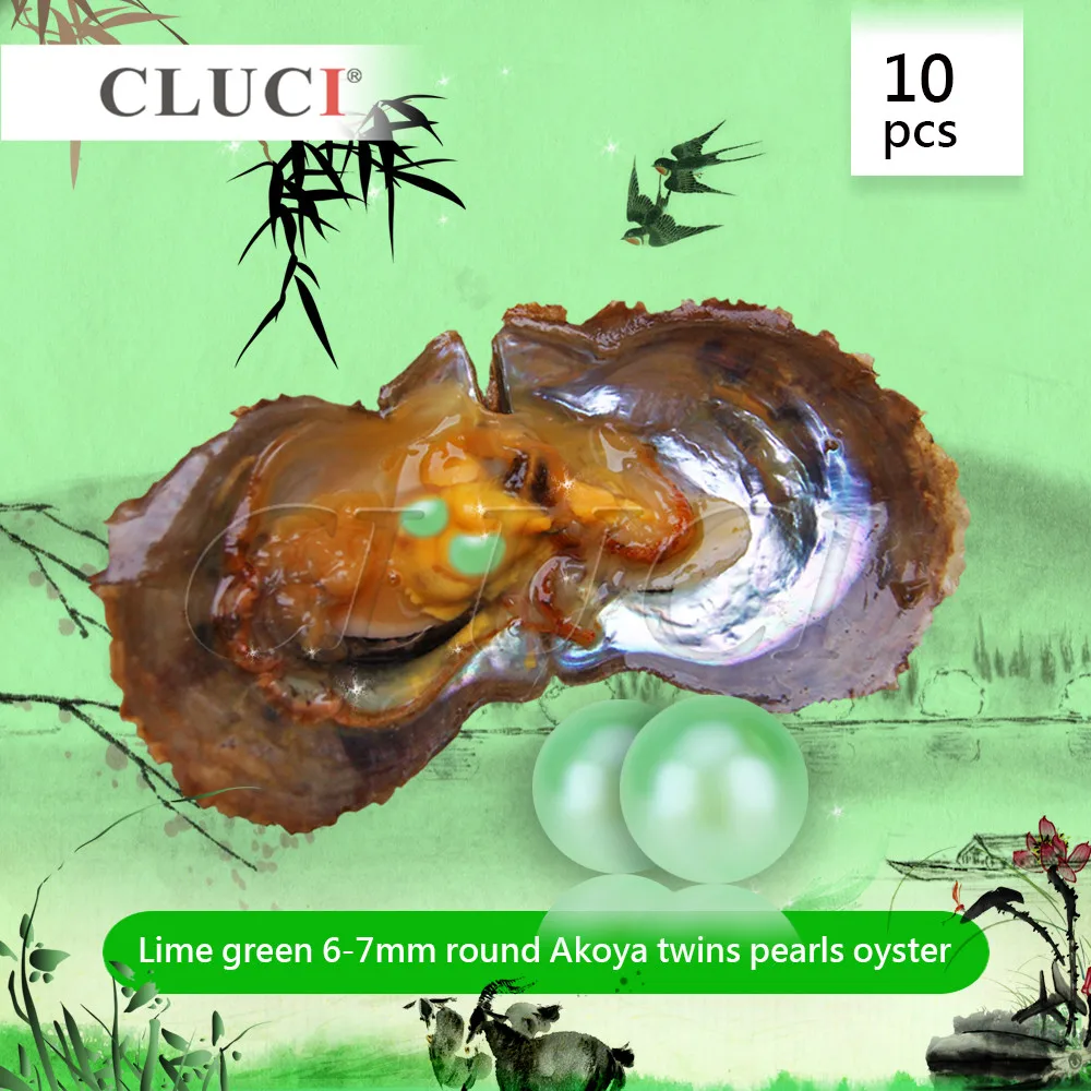CLUCI 10PCS Lime Green 6-7mm pearls oysters, Fresh color AKOYA TWINS pearls for women jewelry making, 20 pearls can get WP220SB
CLUCI 10PCS Lime Green 6-7mm pearls oysters, Fresh color AKOYA TWINS pearls for women jewelry making, 20 pearls can get WP220SB