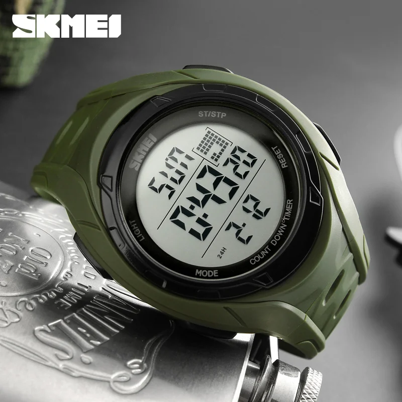 SKMEI 1313 спортивные часы мужские защищенные Часы Будильник водонепроницаемые