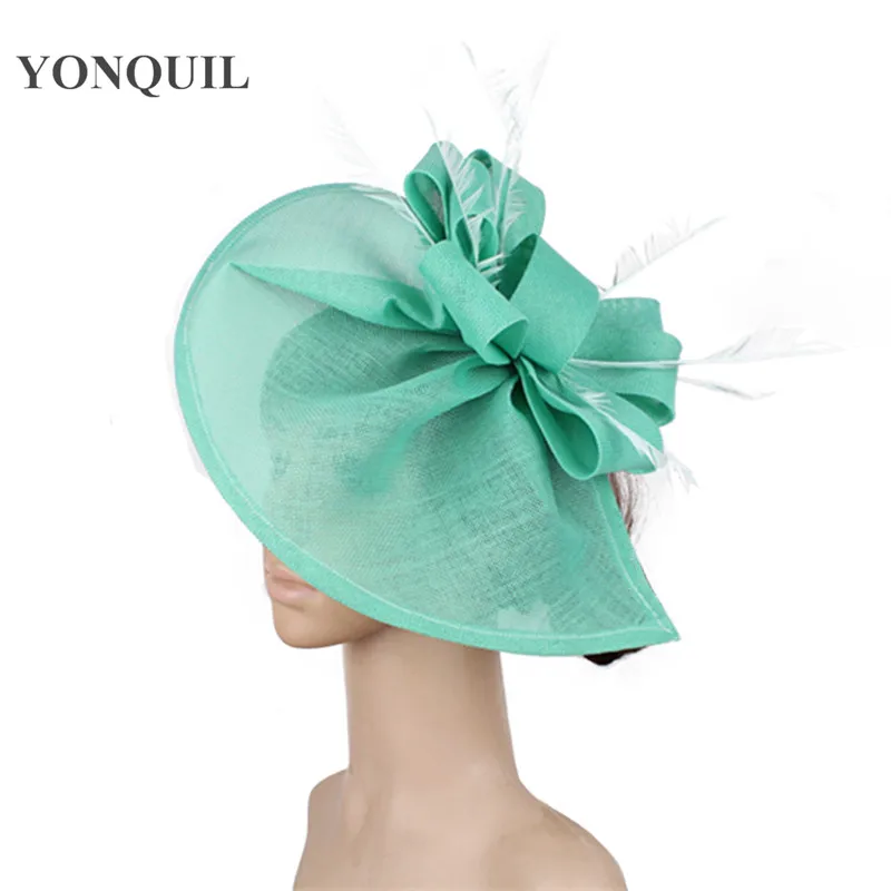 ladies emerald green wedding hair fascinator hats with fancy feather on head band for women party married race headwear SYF66
ladies emerald green wedding hair fascinator hats with fancy feather on head band for women party married race headwear SYF66