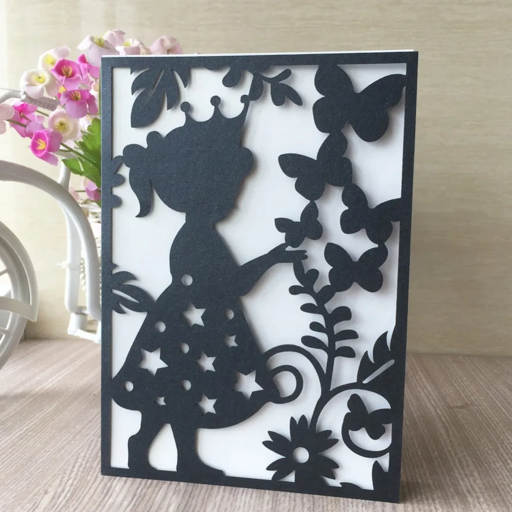 50pcs/lot Laser Cut Nice Beautiful Girl Wedding Invitation Card With Pearl Paper Used To Engagement Birthday Ceremony Invitation
50pcs/lot Laser Cut Nice Beautiful Girl Wedding Invitation Card With Pearl Paper Used To Engagement Birthday Ceremony Invitation
