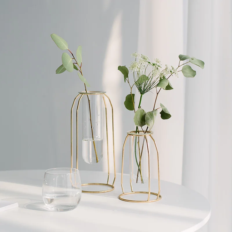 Gold Frame Flower Vase Tube Vase Creative Design Flower Pots Planters Party Decor Vases
Gold Frame Flower Vase Tube Vase Creative Design Flower Pots Planters Party Decor Vases