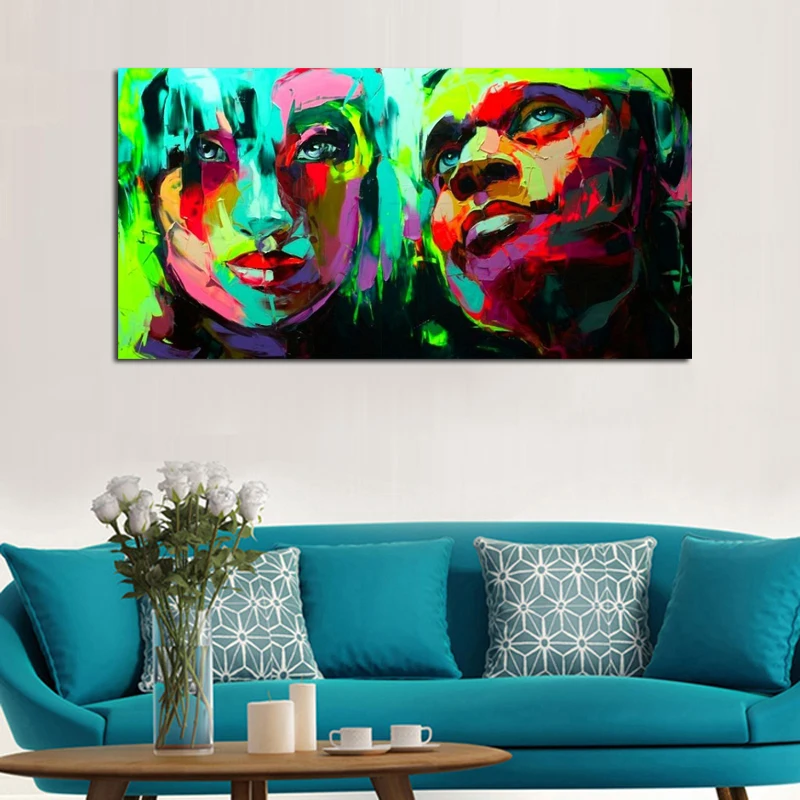 Handpainted Modern Abstract Portrait Home DecorHigh Quality Oil Paintings Colorful Wall Pictures Colorful Couple Wall Art
Handpainted Modern Abstract Portrait Home DecorHigh Quality Oil Paintings Colorful Wall Pictures Colorful Couple Wall Art