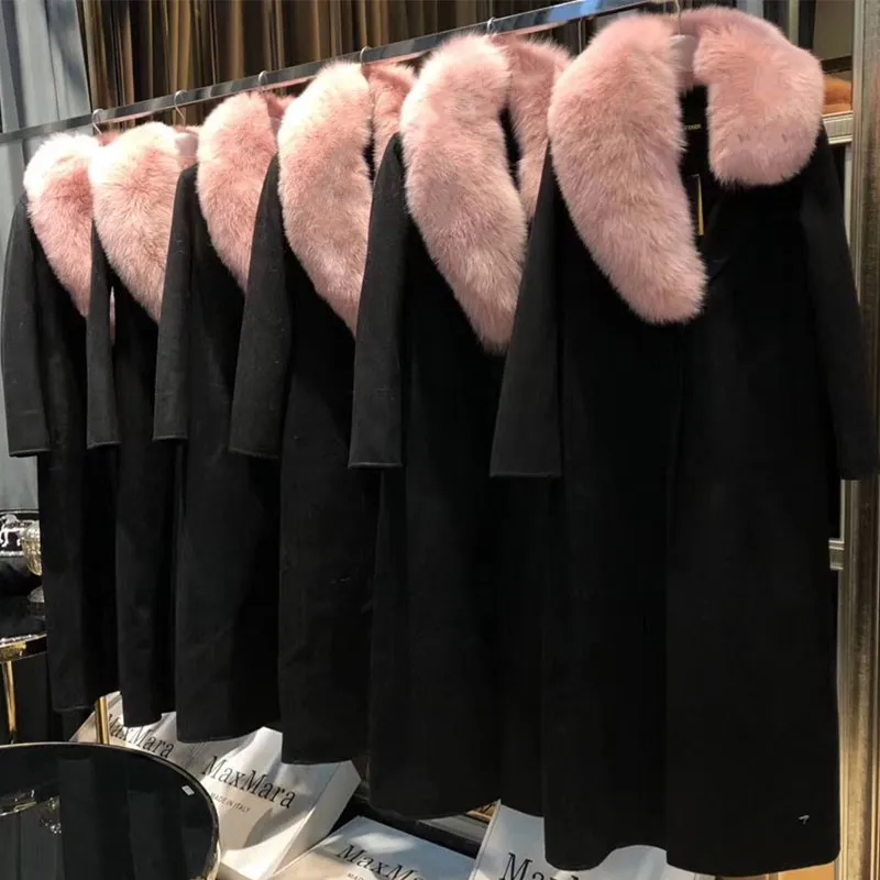 rf0192 100% Woolen Coat Women Real Wool Cloak with Natural Fox Fur Collar Black Woolen Cloak
rf0192 100% Woolen Coat Women Real Wool Cloak with Natural Fox Fur Collar Black Woolen Cloak