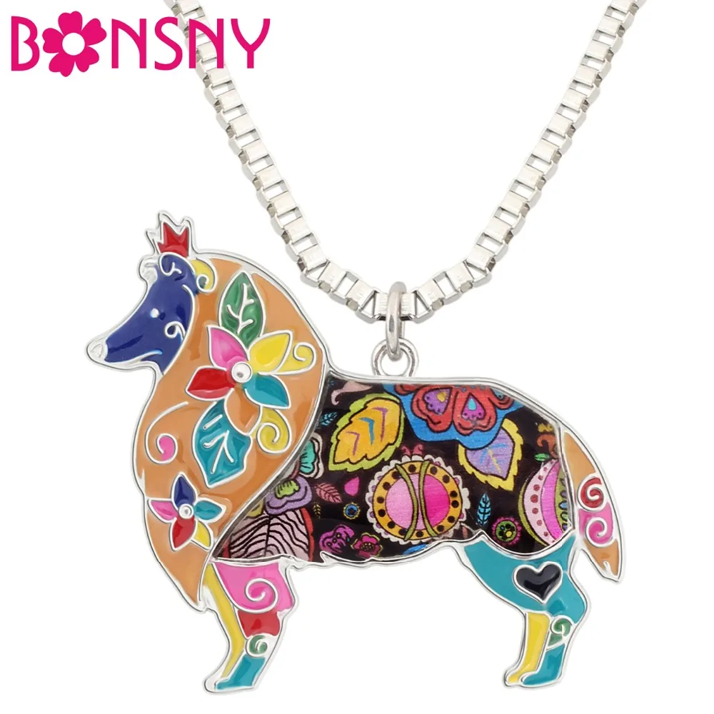 Bonsny Enamel Alloy Border Rough Collie Dog Necklace Pendant Chain Collar Choker Novelty Animal Jewelry For Women Girls Gift New
Bonsny Enamel Alloy Border Rough Collie Dog Necklace Pendant Chain Collar Choker Novelty Animal Jewelry For Women Girls Gift New