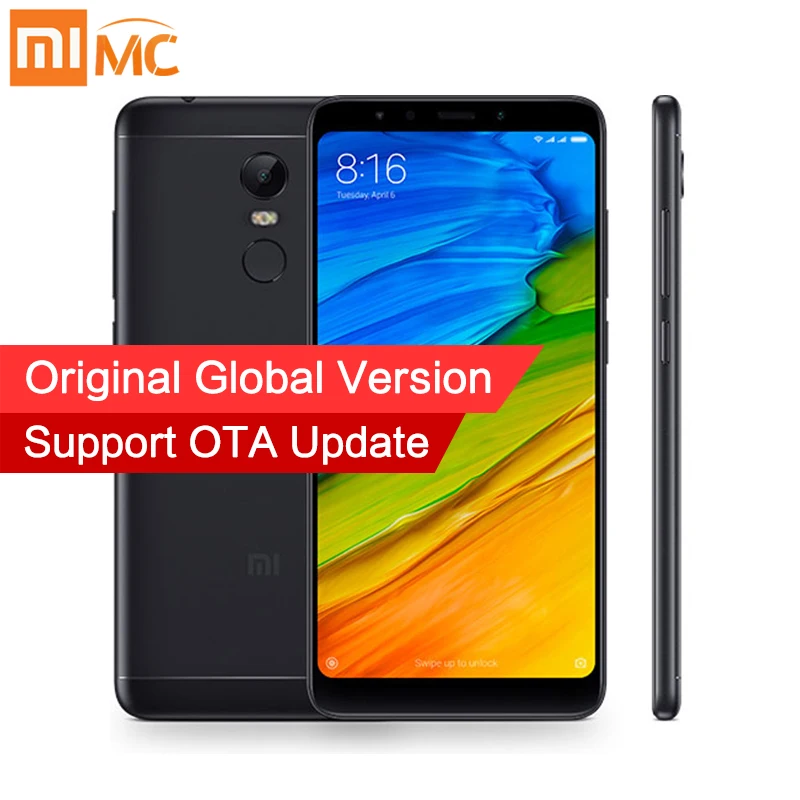 В наличии глобальная версия Xiaomi Redmi 5 Plus 4 Гб 64 Смартфон 99 "полный экран Snapdragon 625
