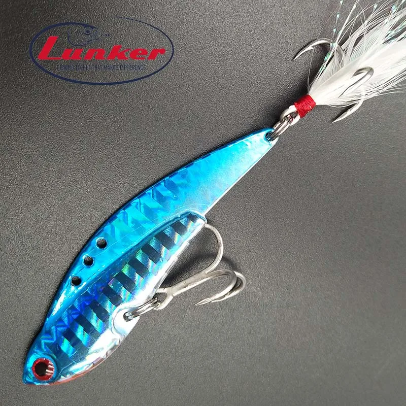 Lunker VIB 14g 17g 21 г 25 металла джиг приманка для рыбалки разъем бас перьевой крючок рот