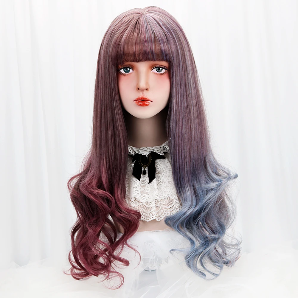 Free Beauty Long Wave Synthetic Wigs with Bangs Purple Ombre Anime Lolita Cosplay Hair Wig for Female Women Party Costume
Free Beauty Long Wave Synthetic Wigs with Bangs Purple Ombre Anime Lolita Cosplay Hair Wig for Female Women Party Costume
