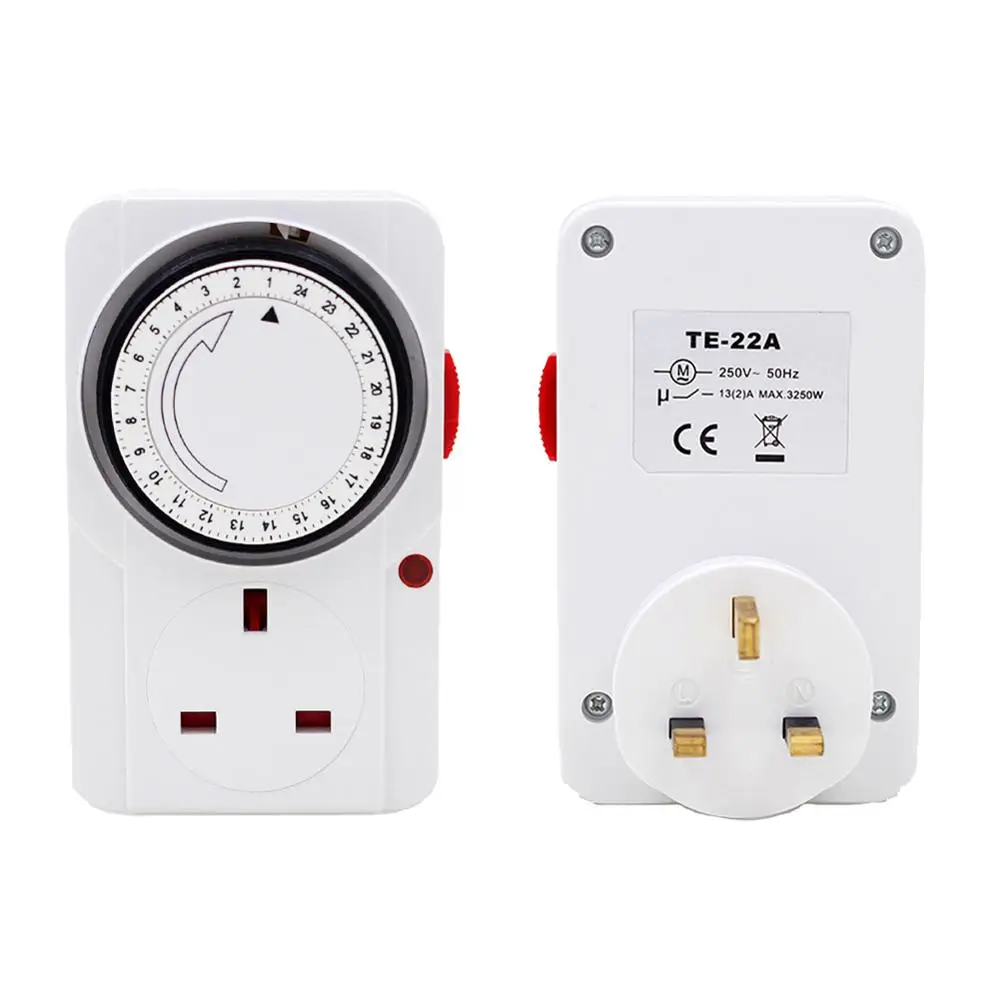 Mini Mechanical Timer Socket 24 hours Timer Switch Kitchen Timer Universal Socket 3250W 250V 13A UK plug
Mini Mechanical Timer Socket 24 hours Timer Switch Kitchen Timer Universal Socket 3250W 250V 13A UK plug