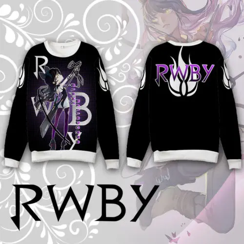 OHCOMICS Аниме RWBY Блейк Белладонна толстовка с капюшоном Косплей Костюм Длинный
