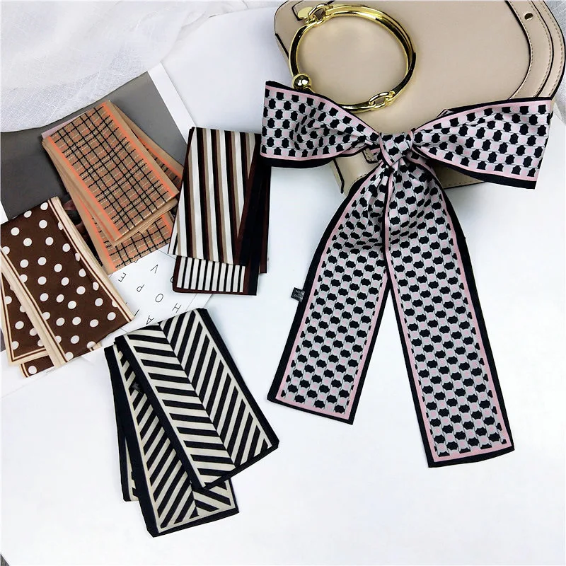 Designer Silk Scarf Female Hundred Strips Plaid Printing Narrow Decoration Literature Spring Autumn Neck Scarf For Women Scarves
Designer Silk Scarf Female Hundred Strips Plaid Printing Narrow Decoration Literature Spring Autumn Neck Scarf For Women Scarves