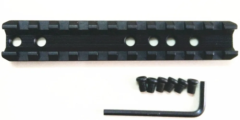 Aluminum Alloy RIS 20mm Mount Standard Weaver Rail of Hunting Rifle Accessories with Six Screws and One Allen Wrench
Aluminum Alloy RIS 20mm Mount Standard Weaver Rail of Hunting Rifle Accessories with Six Screws and One Allen Wrench