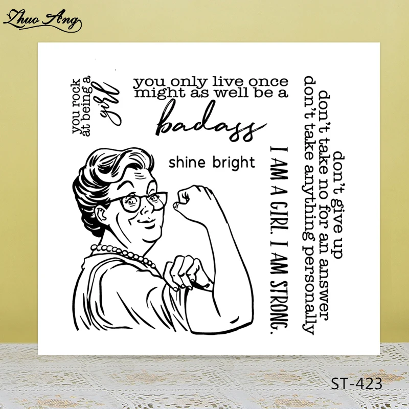 Strong Female Transparent Clear Silicone Stamp/Seal for DIY Scrapbooking/Photo Album Decorative Card Making Clear Stamps
Strong Female Transparent Clear Silicone Stamp/Seal for DIY Scrapbooking/Photo Album Decorative Card Making Clear Stamps