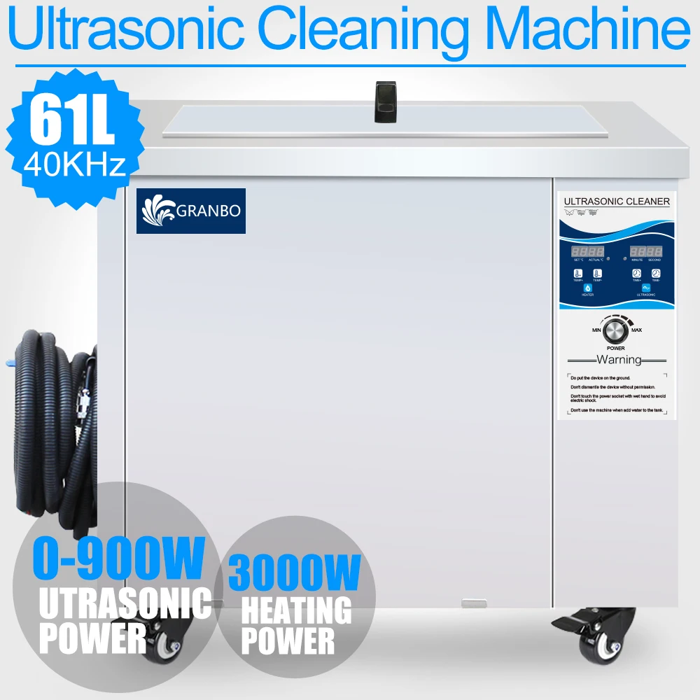 Original 61L Ultrasonic Cleaner Bath 900W Power Adjustment Timer 40KHZ Heater Bath Wash Mold Mother Board Car Remove Oil Rust
Original 61L Ultrasonic Cleaner Bath 900W Power Adjustment Timer 40KHZ Heater Bath Wash Mold Mother Board Car Remove Oil Rust