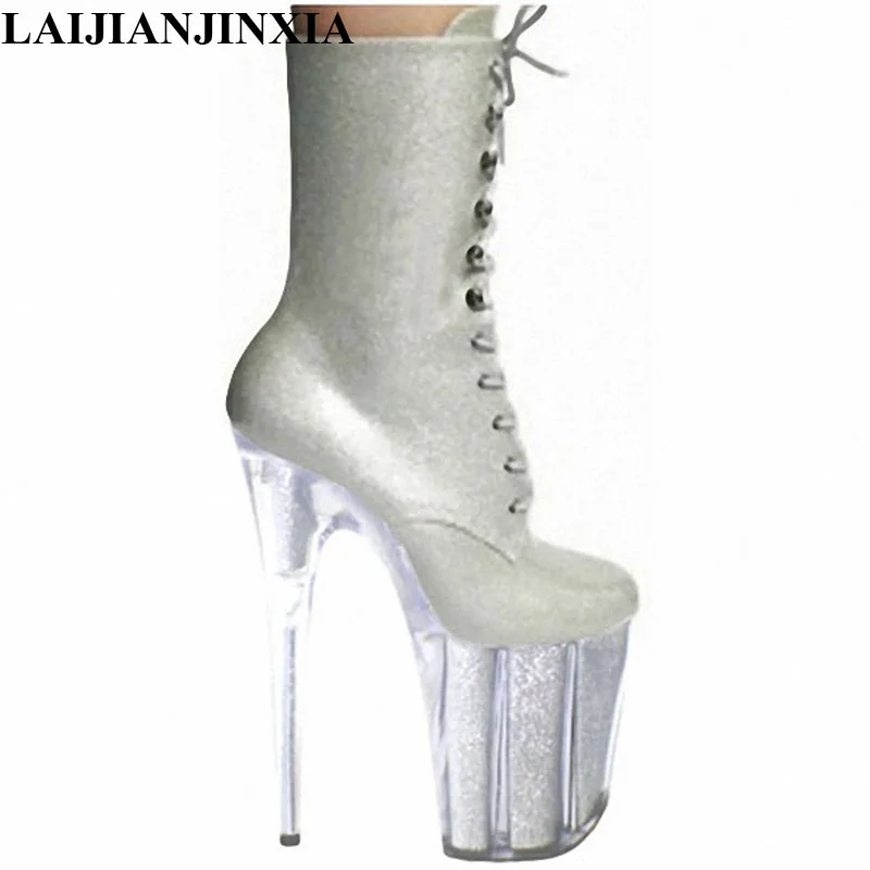 LAIJIANJINXIA NEW women boots silver glitter Motorcycle boots 20cm high heels Ankle Boots model runway show dancing shoes
LAIJIANJINXIA NEW women boots silver glitter Motorcycle boots 20cm high heels Ankle Boots model runway show dancing shoes