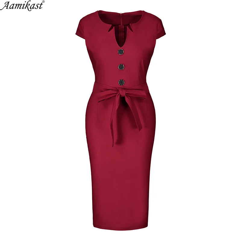 Amikast 2023 Womens Elegant Vintage Pinup Retro Rockabilly Button Contrast Belted Slim Work Office Business Party Bodycon Dress
Amikast 2023 Womens Elegant Vintage Pinup Retro Rockabilly Button Contrast Belted Slim Work Office Business Party Bodycon Dress