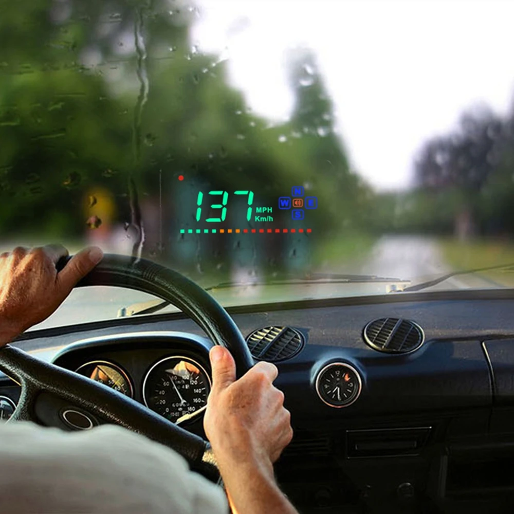 Цифровой gps спидометр A2 лобовое стекло автомобильный проектор подходит для всех