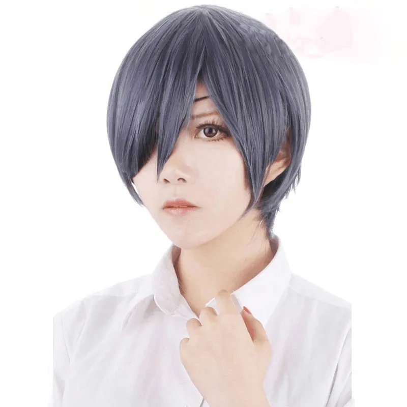 Anime Black Butler Kuroshitsuji Ciel Phantomhive Wigs Grey Blue Heat Resistant Synthetic Hair Cosplay Wig + Black Eyepatch
Anime Black Butler Kuroshitsuji Ciel Phantomhive Wigs Grey Blue Heat Resistant Synthetic Hair Cosplay Wig + Black Eyepatch