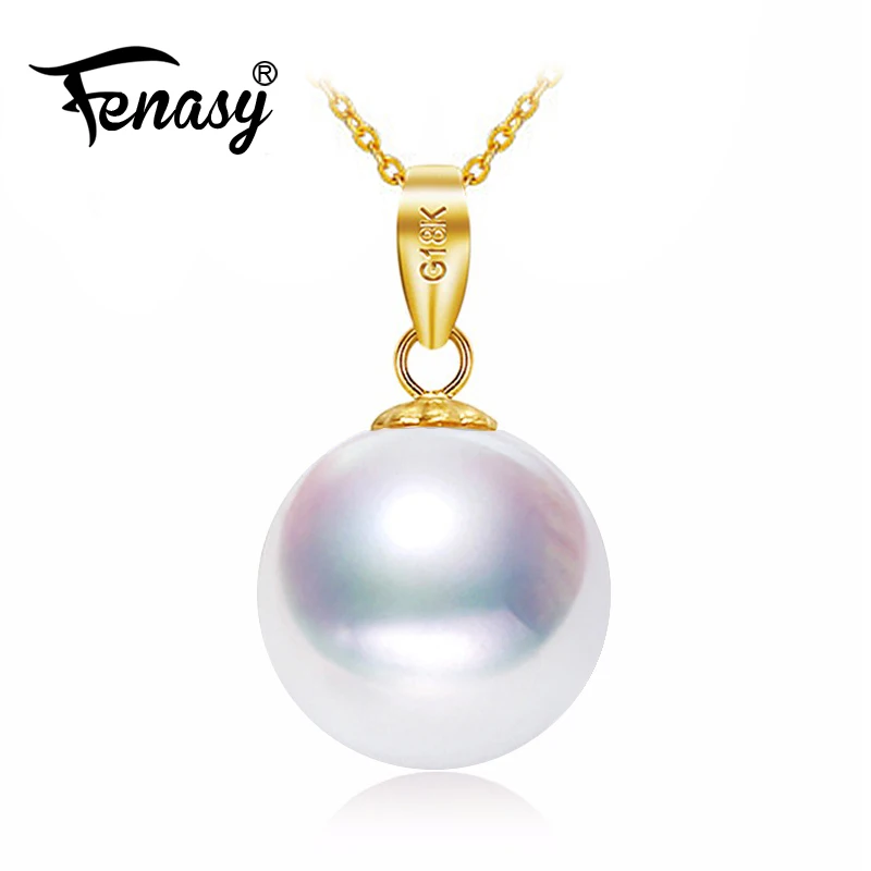 FENASY 18K Gold pendant 7-10mm round Akoya pearl Jewelry necklaces & pendants bohemian pendants send s925 silver necklaces
FENASY 18K Gold pendant 7-10mm round Akoya pearl Jewelry necklaces & pendants bohemian pendants send s925 silver necklaces