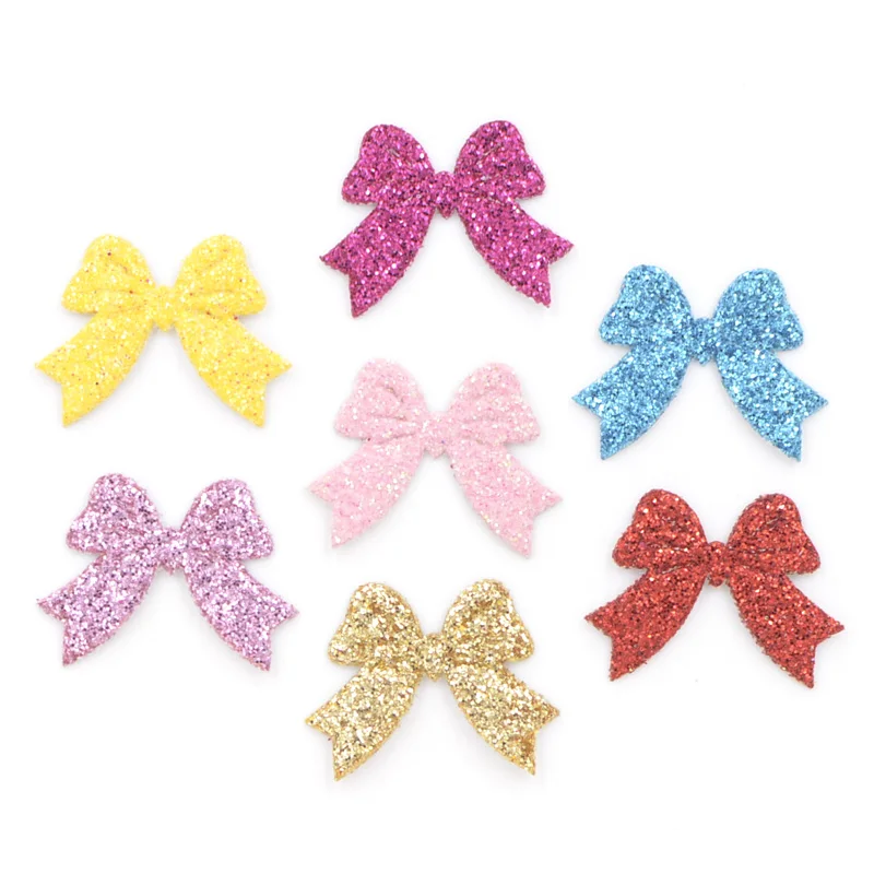 100Pcs Mixed Glitter Leather Fabric Appliques Bow-tie Felt Patches for Crafts Clothes Decoration DIY Hair Bow Accessories K70
100Pcs Mixed Glitter Leather Fabric Appliques Bow-tie Felt Patches for Crafts Clothes Decoration DIY Hair Bow Accessories K70