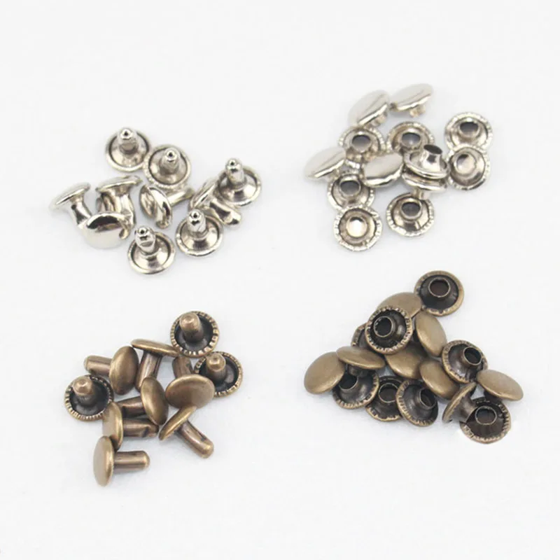 120 Sets Leather Craft Repair Double Cap Rivets Tubular Metal Studs Fixing Tools Store
120 Sets Leather Craft Repair Double Cap Rivets Tubular Metal Studs Fixing Tools Store