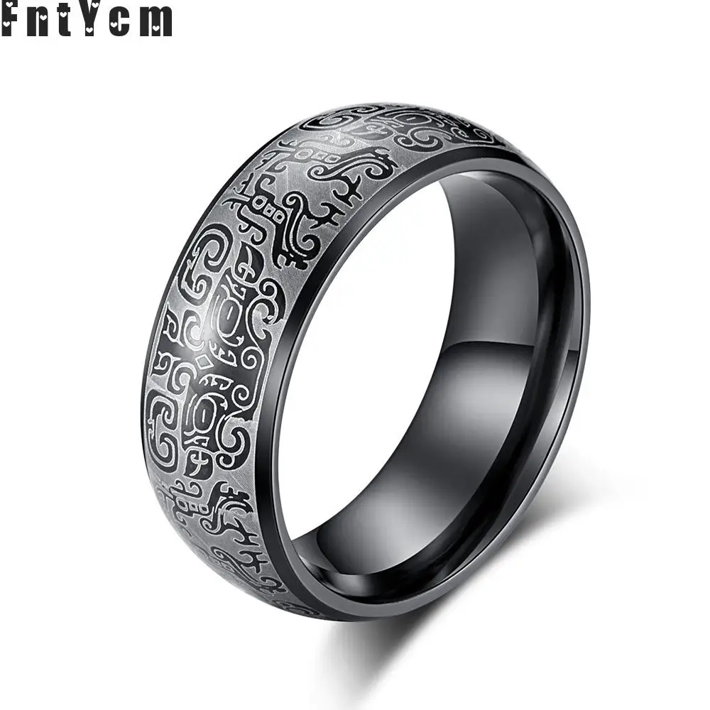 8MM Pixiu Suzaku Dragon Tiger Basalt Gluttony God Beast Lucky Good Luck Ring For Mens Stainless Steel Gold Blue Black Roar Rings
8MM Pixiu Suzaku Dragon Tiger Basalt Gluttony God Beast Lucky Good Luck Ring For Mens Stainless Steel Gold Blue Black Roar Rings
