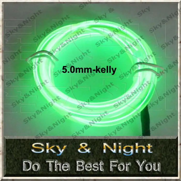 Kelly/green soft light Neon flexible 50M el wire 5.0mm +220v Inverter +Free shipping ten colors are available
Kelly/green soft light Neon flexible 50M el wire 5.0mm +220v Inverter +Free shipping ten colors are available