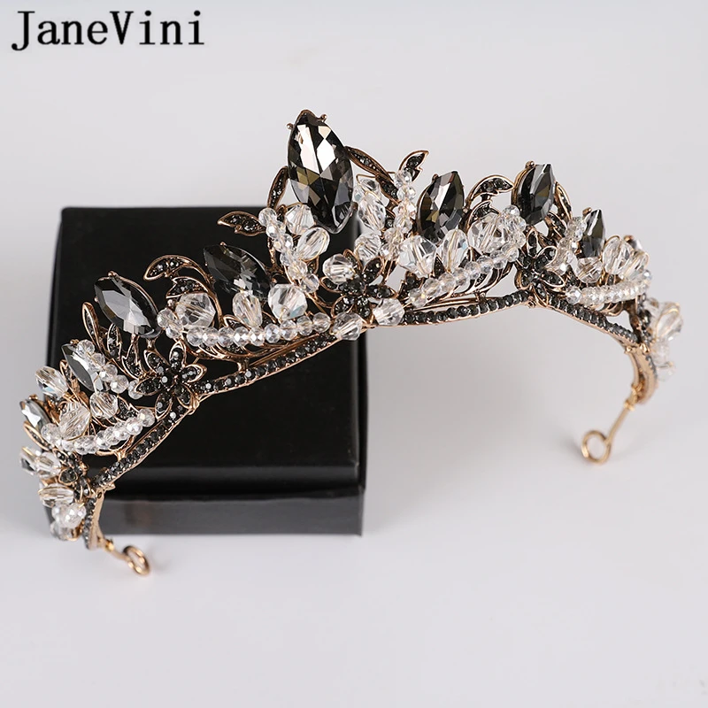 JaneVini Vintage Black Rhinestone Wedding Bridal Tiaras and Crowns Princess Headwear Women Wedding Jewelry Hair Accessories 2019
JaneVini Vintage Black Rhinestone Wedding Bridal Tiaras and Crowns Princess Headwear Women Wedding Jewelry Hair Accessories 2019
