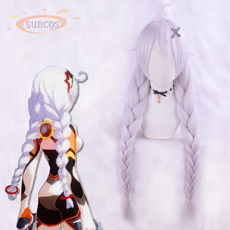 Парик для косплея по мотивам аниме «Хэллоуин» Honkai Impact 3, киана каслана, синтетический парик с косами и хвостиками
Парик для косплея по мотивам аниме «Хэллоуин» Honkai Impact 3, киана каслана, синтетический парик с косами и хвостиками
