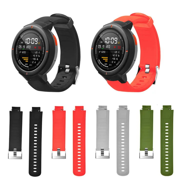 12 шт. сменный ремешок для часов Amazfit 3 браслет силиконовый спортивный Huami Verge Smartwatch