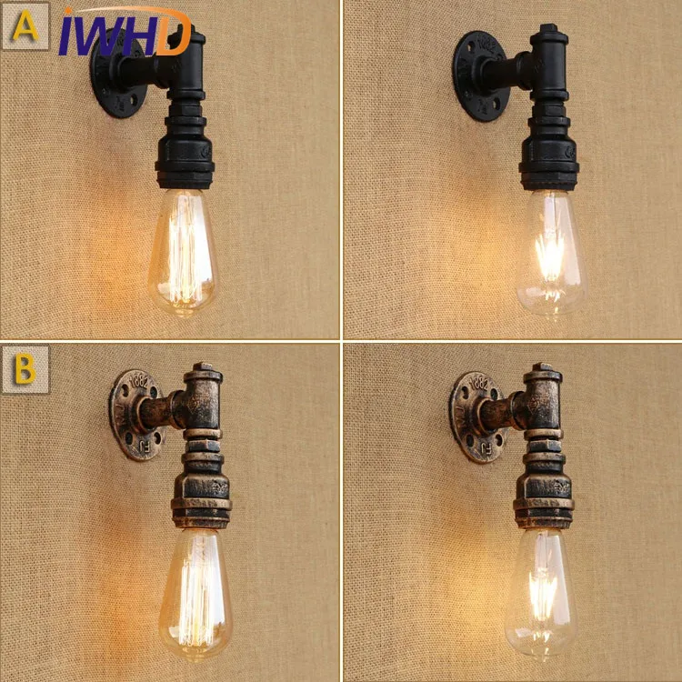 IWHD Loft Style Antique Water Pipe Lamp Retro Industrial Edison Wall Sconce Iron Vintage Wall Light Fixtures Indoor Lighting
IWHD Loft Style Antique Water Pipe Lamp Retro Industrial Edison Wall Sconce Iron Vintage Wall Light Fixtures Indoor Lighting