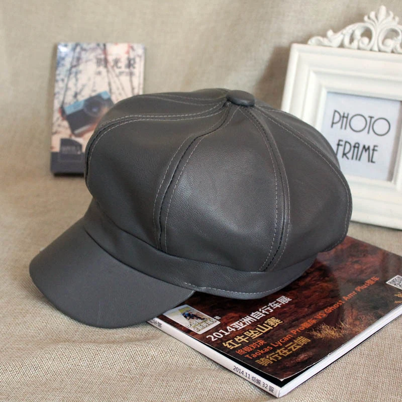 HT1368 Plain Leather Beret Caps Men Women Vintage Artist Painter Octagonal Newsboy Caps Solid Autumn Winter Hats Black Red Grey
HT1368 Plain Leather Beret Caps Men Women Vintage Artist Painter Octagonal Newsboy Caps Solid Autumn Winter Hats Black Red Grey