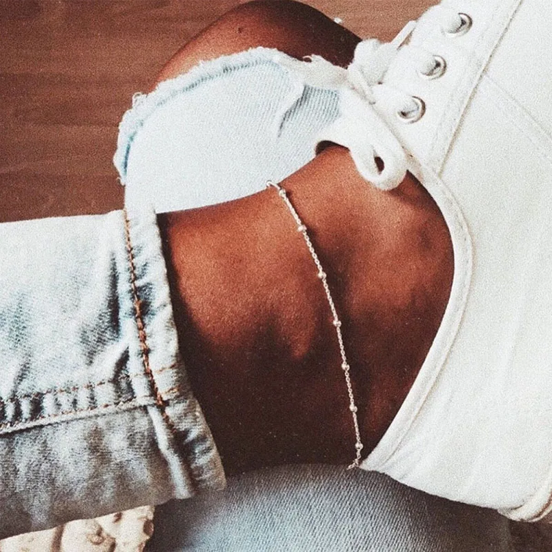 IPARAM Summer Simple Silver Color Bead Chain Anklet Bohemian Vintage Footwear Leg Bracelets 2021 Female Foot Jewelry
IPARAM Summer Simple Silver Color Bead Chain Anklet Bohemian Vintage Footwear Leg Bracelets 2021 Female Foot Jewelry